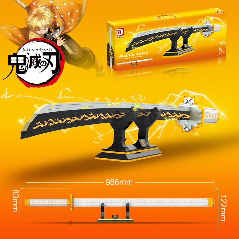 Mô Hình Nhựa 3D Lắp Ráp TEC CREATOR Thanh Kiếm Katana Nichirin (956 mảnh, Agatsuma Zenitsu) DK1506 - LG0162 
