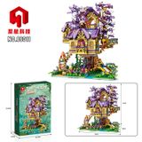  Mô Hình Nhựa 3D Lắp Ráp JUHANG Ngôi Nhà Trên Cây (2242 mảnh, Tree House có đèn LED) 86011– LG0117 