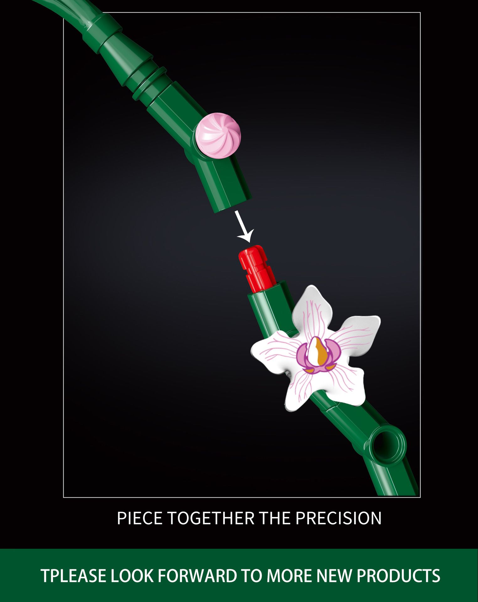  Mô Hình Nhựa 3D Lắp Ráp OEM Chậu Hoa Lan (711 mảnh, Orchid Flower) 10113 - LG0160 