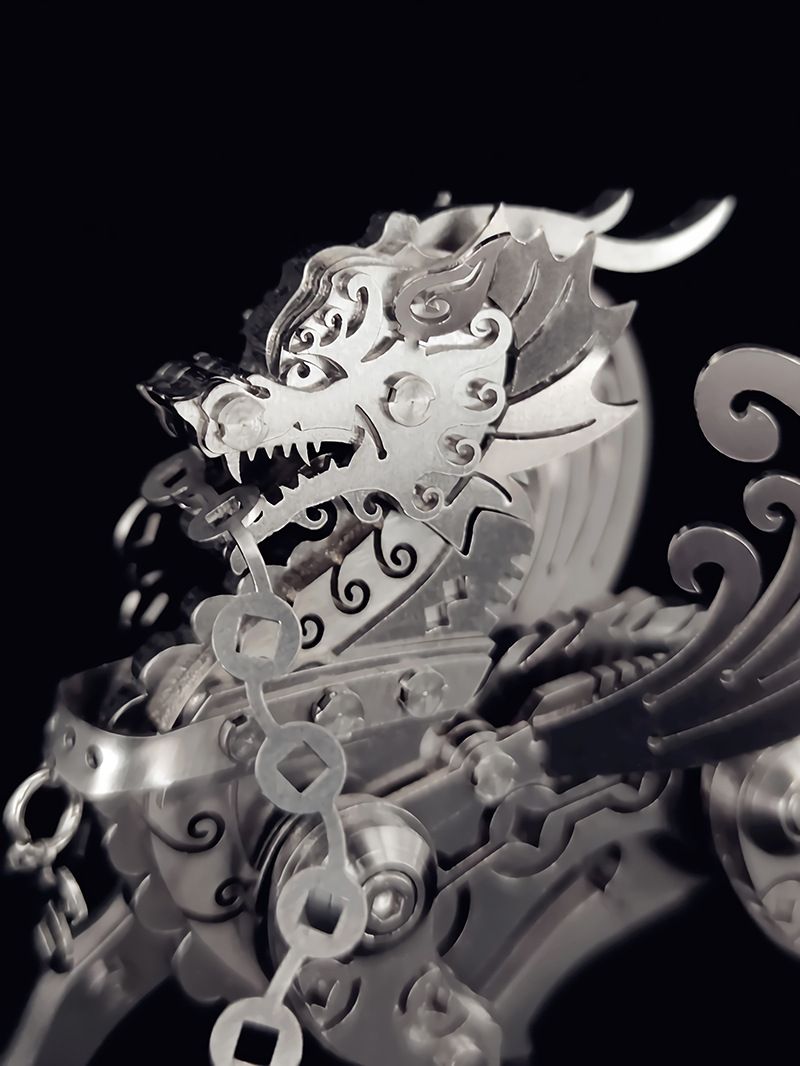  Mô Hình Kim Loại Lắp Ráp 3D Steel Warcraft Tỳ Hưu (35 mảnh, Pi Huu) - SW039 