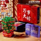  Mô Hình Nhựa 3D Lắp Ráp OEM Cây Quất Cầu Lộc Năm Mới (666 mảnh, có đèn LED, có nhạc, Kumquat Tree) 601145 - LG0138 