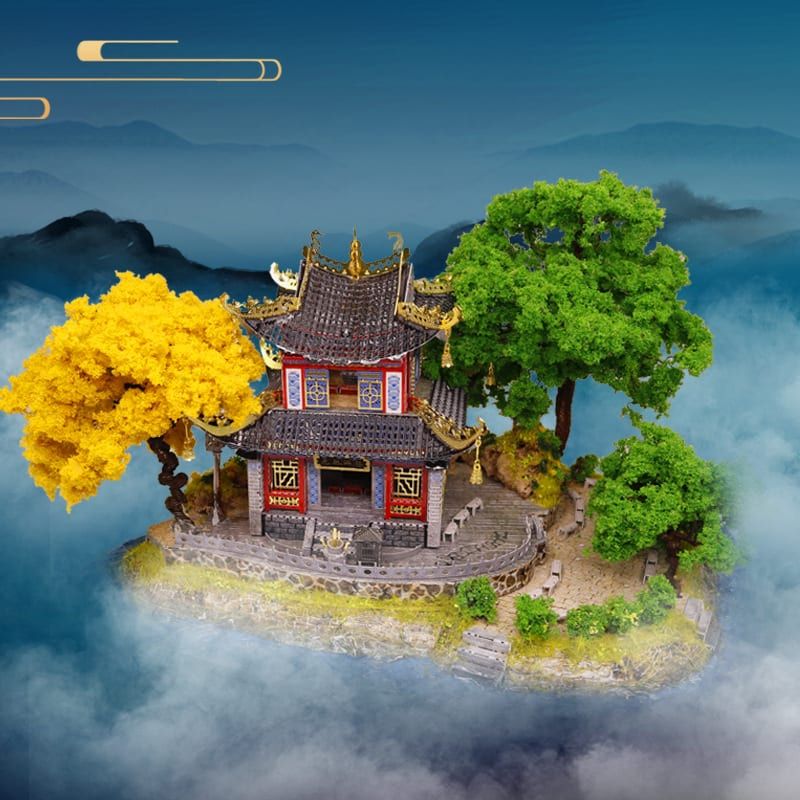Mô Hình Kim Loại Lắp Ráp 3D Metal Works Tiểu Đảo Phổ Đà Little Putuo I   ArtPuzzlevn