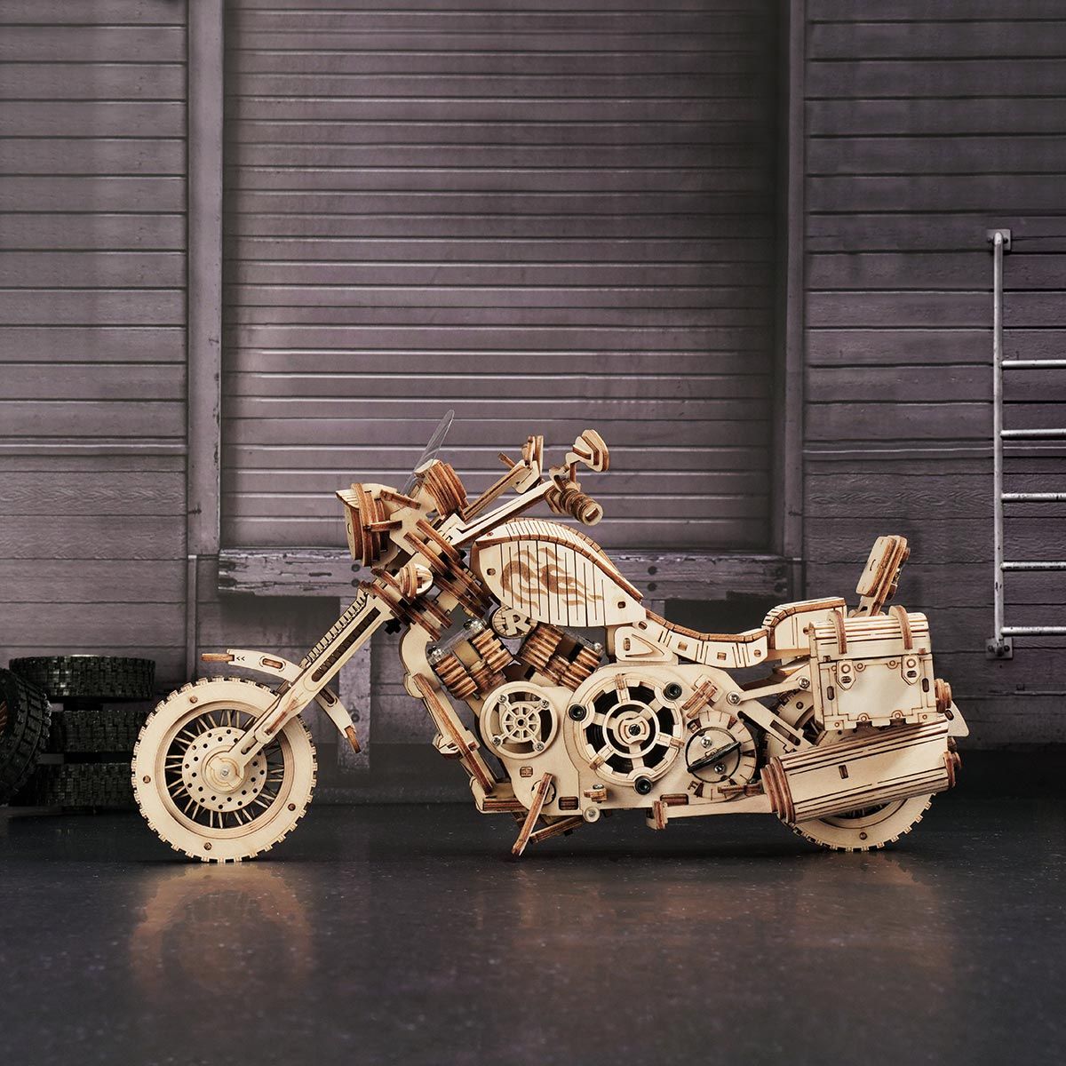  Mô Hình Gỗ 3D Lắp Ráp ROBOTIME ROKR Xe Mô Tô Harley Davidson (Cruiser Motorcycle) LK504 – WP229 