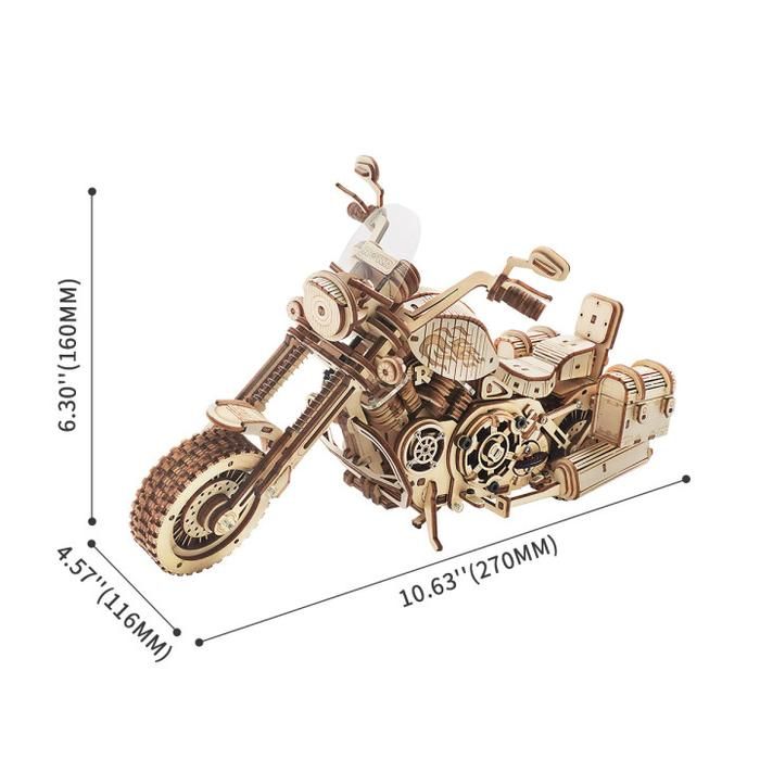  Mô Hình Gỗ 3D Lắp Ráp ROBOTIME ROKR Xe Mô Tô Harley Davidson (Cruiser Motorcycle) LK504 – WP229 