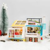  Mô Hình Gỗ 3D Lắp Ráp ROBOTIME DIY Dollhouse Nhà Tí Hon Teddy Loving Neighborhood TD05W – WP104 