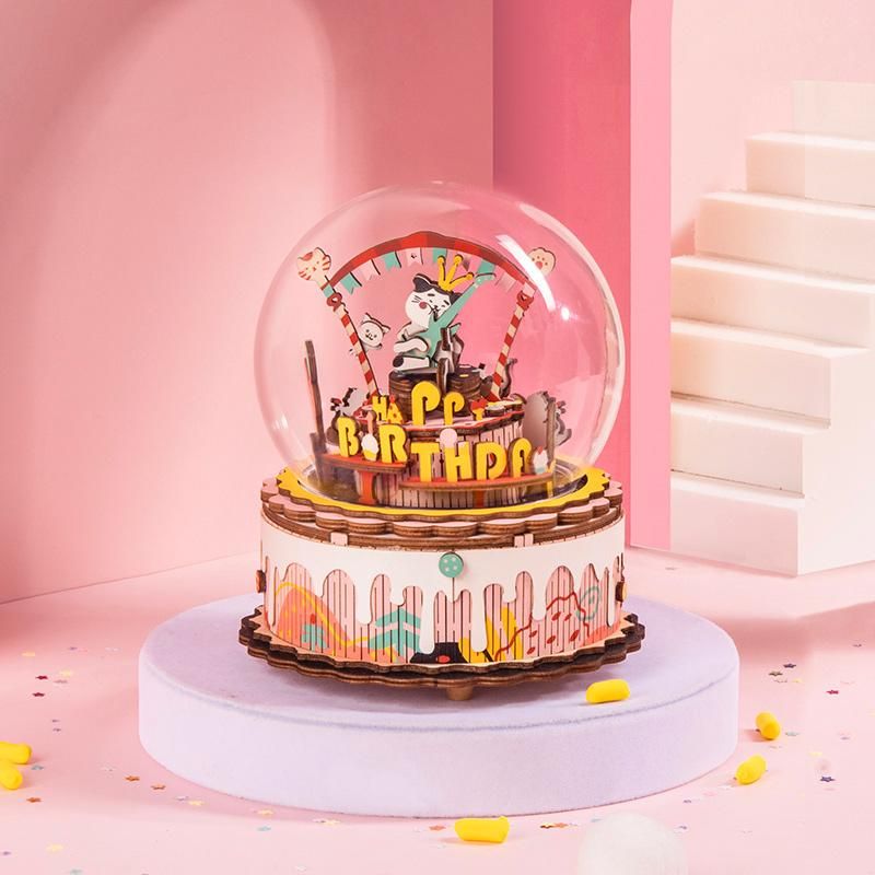  Mô Hình Gỗ 3D Lắp Ráp ROBOTIME Hộp Nhạc Chúc Mừng Sinh Nhật Happy Birthday Music Box AM42 – WP006 