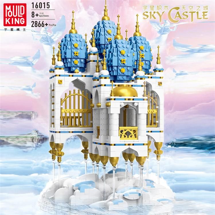  Mô Hình Nhựa 3D Lắp Ráp MOULD KING Lâu Đài Trên Mây 16015 (Sky Castle, 2866 mảnh, có đèn LED) - LG0111 