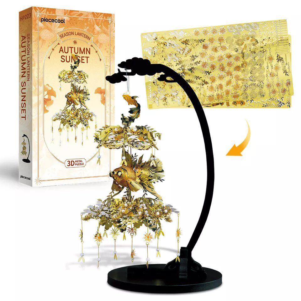  Mô Hình Kim Loại 3D Lắp Ráp Piececool Lồng Đèn Thu Tịch (189 mảnh, Autumn Sunset) HP223-GK – MP1124 