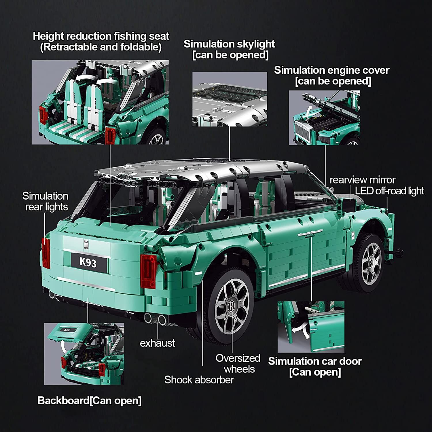  Mô Hình Nhựa 3D Lắp Ráp 18K Super Siêu Xe Rolls Royce Kulinan K93 (3161 mảnh) 1:8 - LG0091 
