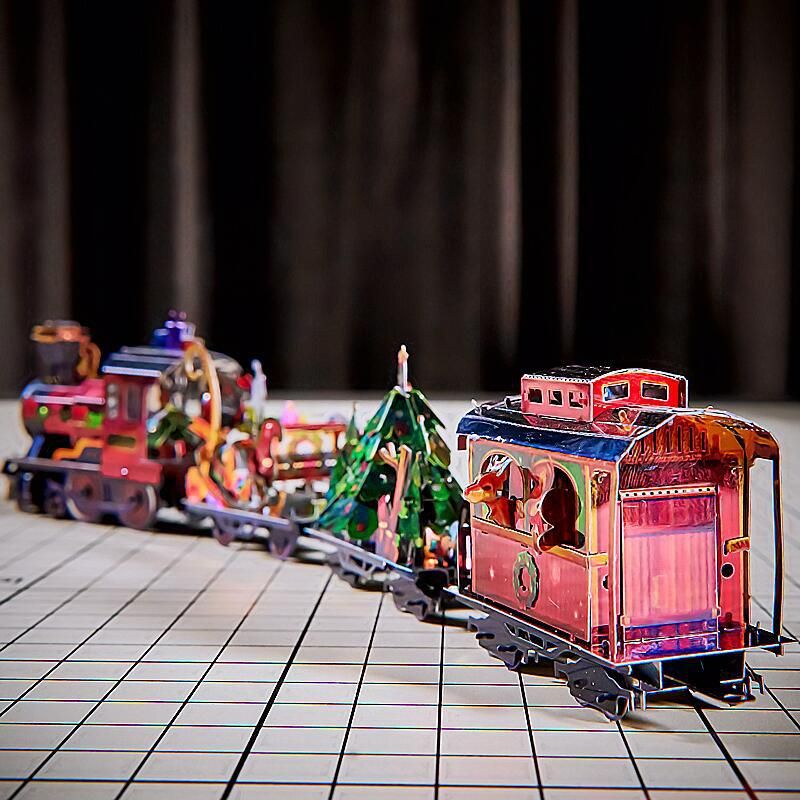  Mô Hình Kim Loại 3D Lắp Ráp Metal Head Đoàn Tàu Lửa Giáng Sinh (Winter Holiday Train) – MP1100 