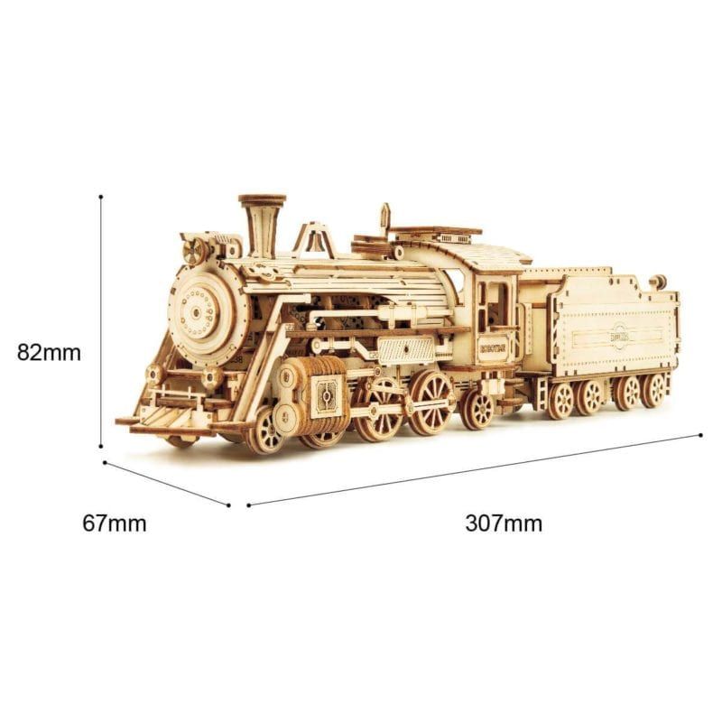 Mô Hình Gỗ 3D Lắp Ráp ROBOTIME Xe Lửa Prime Steam Express MC501  WP03   ArtPuzzlevn