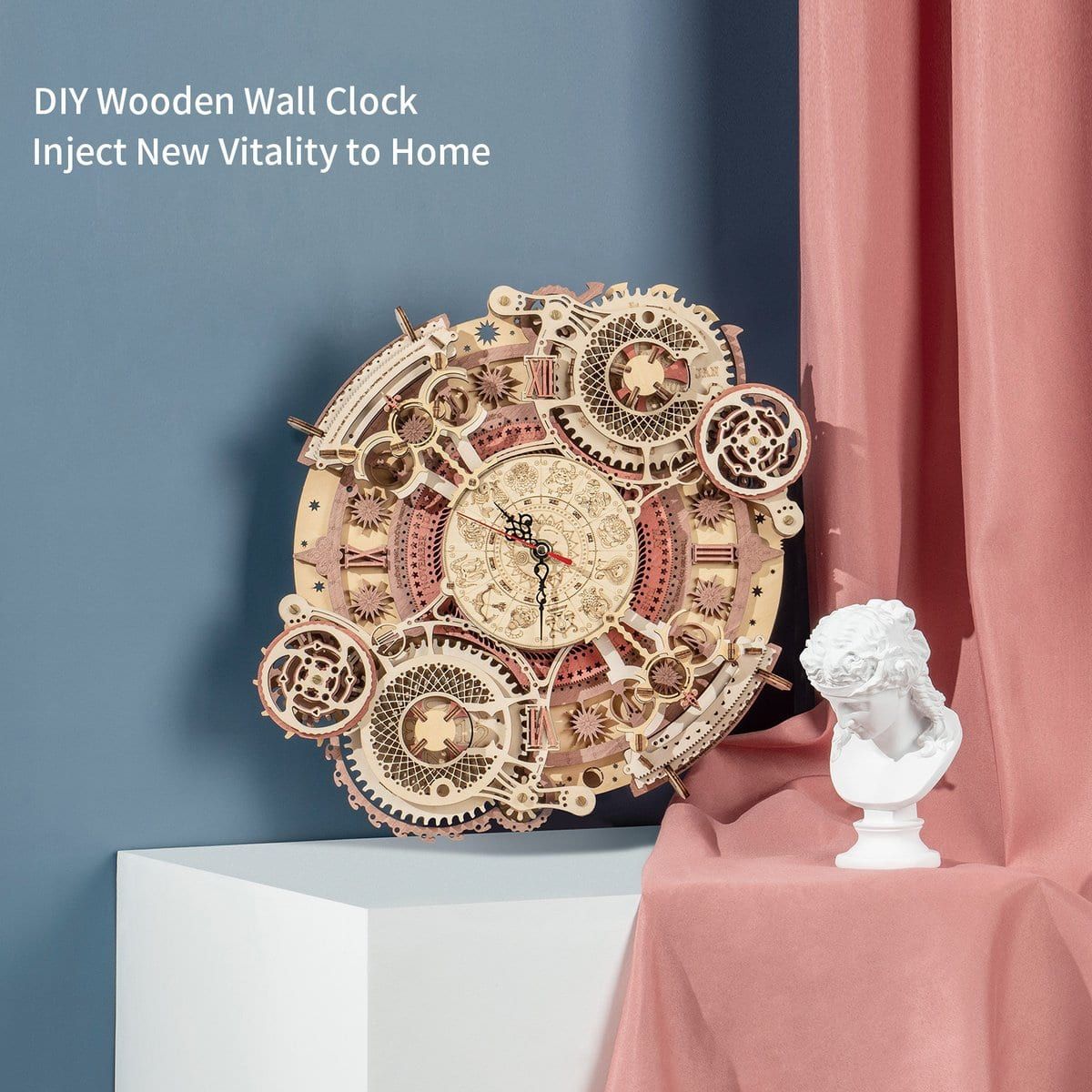  Mô Hình Gỗ 3D Lắp Ráp ROBOTIME ROKR Đồng Hồ Cung Hoàng Đạo (Zodiac Wall Clock) LC601 – WP203 