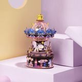  Mô Hình Gỗ 3D Lắp Ráp ROBOTIME Rolife Hộp Nhạc Vòng Xoay Ngựa Gỗ (174 mảnh, Starry Night) AM44 – WP207 