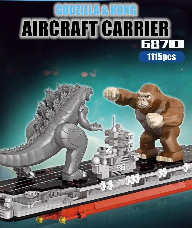  Mô Hình Nhựa 3D Lắp Ráp Panlos Kong Vs Godzilla Trên Tàu Sân Bay (1115 mảnh, Aircraft Carrier) 687101 – LG0118 