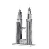  Mô Hình Kim Loại Lắp Ráp 3D Piececool Tháp Đôi (38 mảnh, Petronas) HP006-S – MP379 