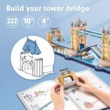  Mô Hình Giấy 3D Lắp Ráp CubicFun Cầu Tháp Luân Đôn (222 mảnh, London Bridge Tower, Đèn LED) L531h - PP073 