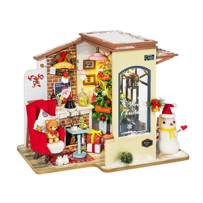  Mô Hình Gỗ 3D Lắp Ráp ROBOTIME Rolife Nhà Tí Hon Snow House (Nhạc Jingle Bell) DG18 - WP231 