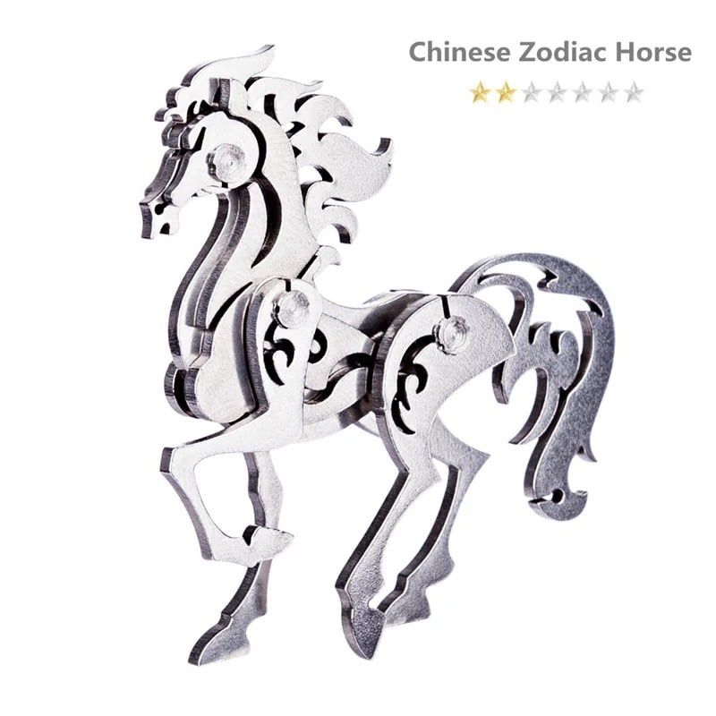  Mô Hình Kim Loại Lắp Ráp 3D Steel Warcraft Ngựa Đua (10 mảnh, Race Horse) – SW002 