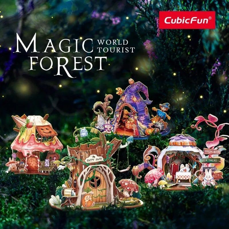  Mô Hình Giấy 3D Lắp Ráp CubicFun Magic Forest Pink Teah (57 mảnh) E1632h - PP017 