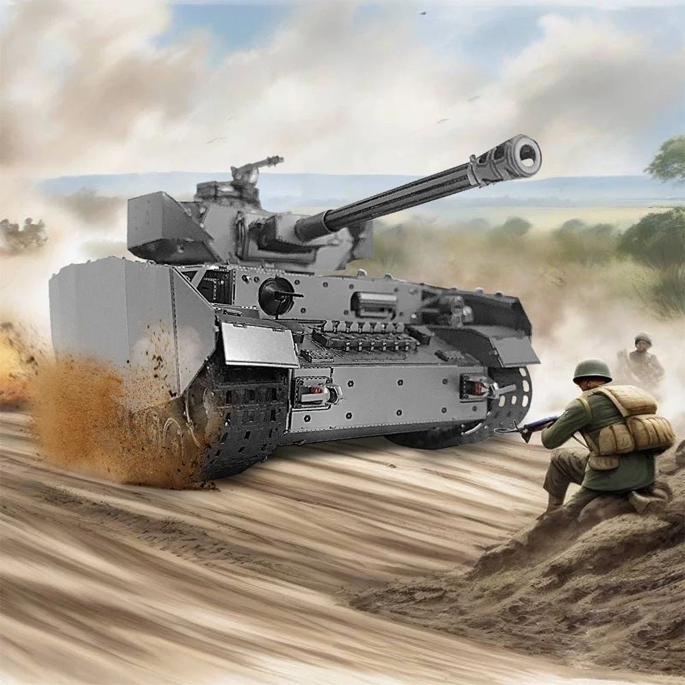  Mô Hình Kim Loại 3D Lắp Ráp Piececool Xe Tăng Panzer IV Ausf.H (433 mảnh) 1:48 HP340-SK - MP1216 