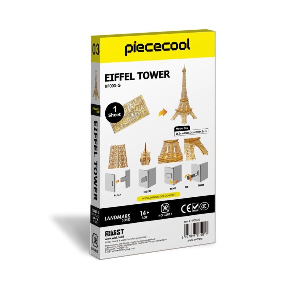  Mô Hình Kim Loại Lắp Ráp 3D Piececool Tháp Eiffel P003-G – MP089 