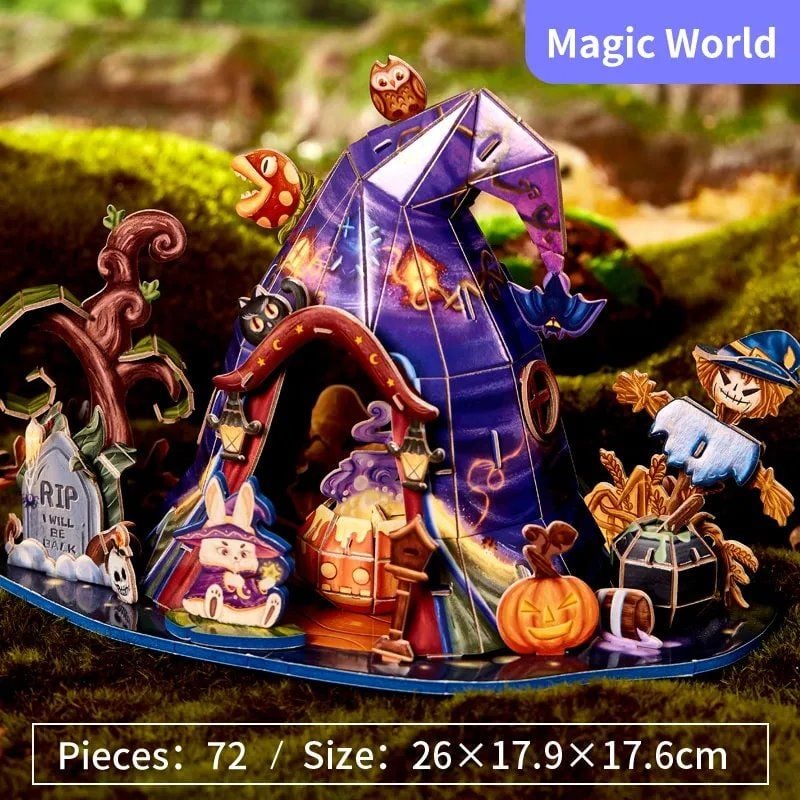  Mô Hình Giấy 3D Lắp Ráp CubicFun Magic Forest Magic World (72 mảnh) E1631h - PP015 