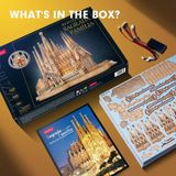  Mô Hình Giấy 3D Lắp Ráp CubicFun Nhà Thờ Sagrada Família (696 mảnh, đèn LED) L530h - PP028 