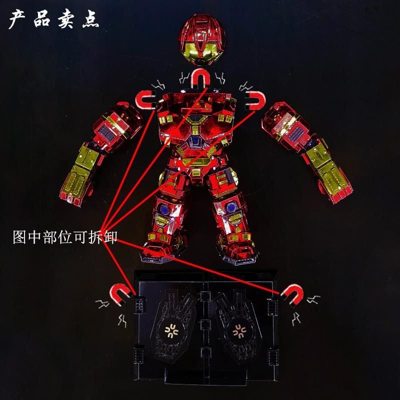  Mô Hình Kim Loại Lắp Ráp 3D Metal Head Marvel Hulk Buster – MP767 