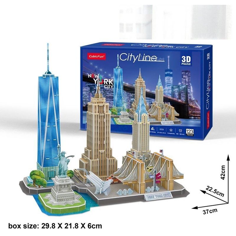  Mô Hình Giấy 3D Lắp Ráp CubicFun New York Cityline (123 mảnh) MC255h - PP030 