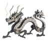 Mô Hình Kim Loại Lắp Ráp 3D Steel Warcraft Con Rồng (51 mảnh, Màu Bạc Đen, Dragon) - SW047