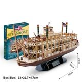  Mô Hình Giấy 3D Lắp Ráp CubicFun Thuyền Mississippi Steamboat T4026h (142 mảnh) - PP049 