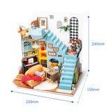  Mô Hình Gỗ 3D Lắp Ráp ROBOTIME DIY Dollhouse Nhà Tí Hon Joy’s Peninsula Living Room DG141 – WP154 