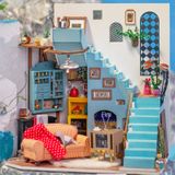  Mô Hình Gỗ 3D Lắp Ráp ROBOTIME DIY Dollhouse Nhà Tí Hon (250 mảnh, Joy’s Peninsula Living Room) DG141 – WP154 