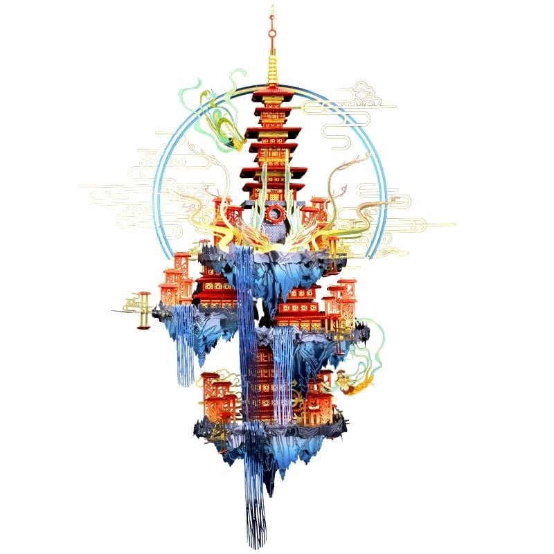  Mô Hình Kim Loại Lắp Ráp 3D MU Bồng Lai Tiên Đảo (245 mảnh, Penglai Fairy Island) YM-N095-III-C – MP828 