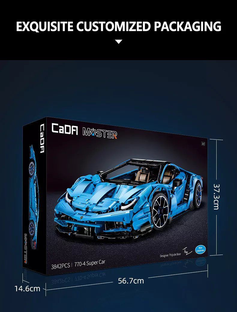  Mô Hình Nhựa 3D Lắp Ráp CaDA Master Siêu Xe Lamborghini Centenario Bull Roadster C61041 (3842 mảnh) 1:8 - LG0009 