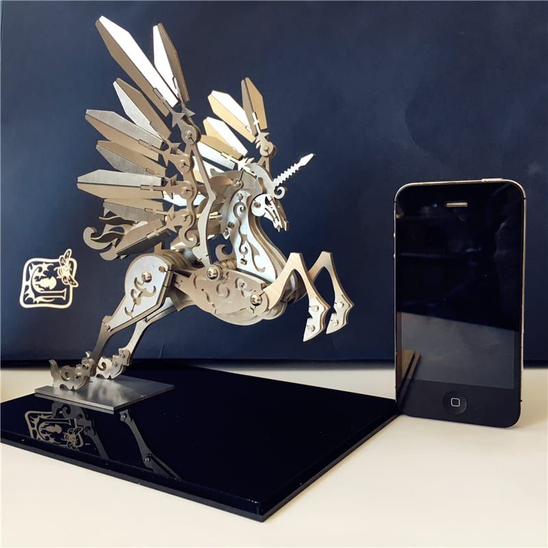  Mô Hình Kim Loại Lắp Ráp 3D Steel Warcraft Ngựa Bay 1 Sừng The Unicorn – SW013 