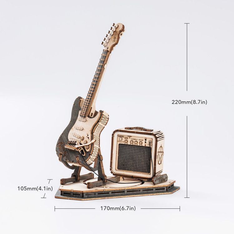 Mô Hình Gỗ 3D Lắp Ráp ROBOTIME ROKR Đàn Electric Guitar TG605  WP252   ArtPuzzlevn
