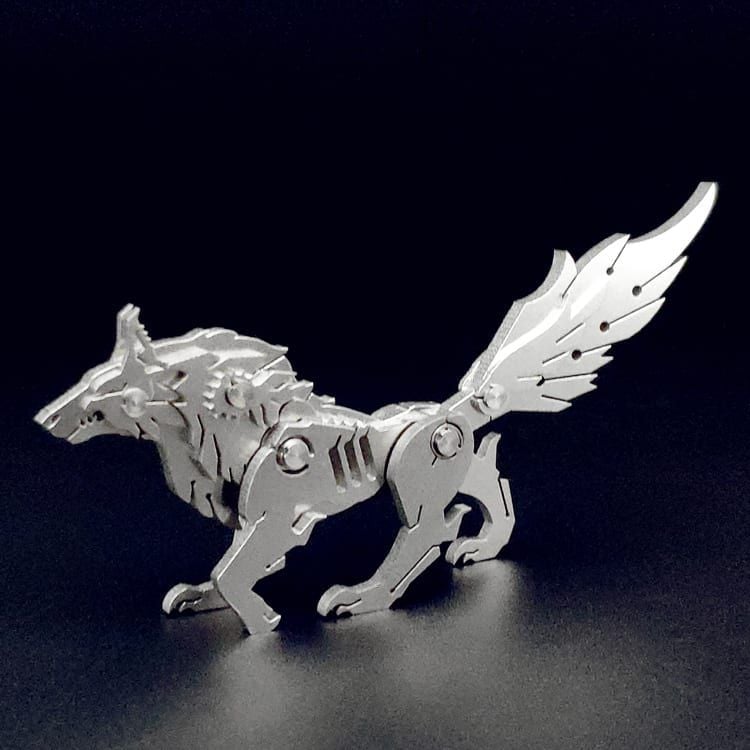  Mô Hình Kim Loại Lắp Ráp 3D Steel Warcraft Chó Sói Wolf – SW023 