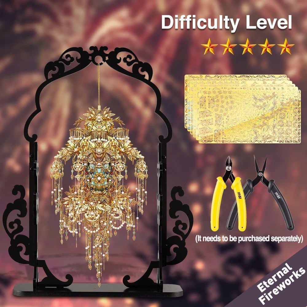  Mô Hình Kim Loại Lắp Ráp 3D Piececool Lồng Đèn Thiên Hỏa Thụ - Sí Hoa (217 mảnh, Eternal Fireworks) P303-GB - MP1200 