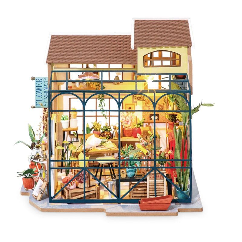  Mô Hình Gỗ 3D Lắp Ráp ROBOTIME DIY Dollhouse Nhà Tí Hon Emily's Flower Shop DG145 – WP049 