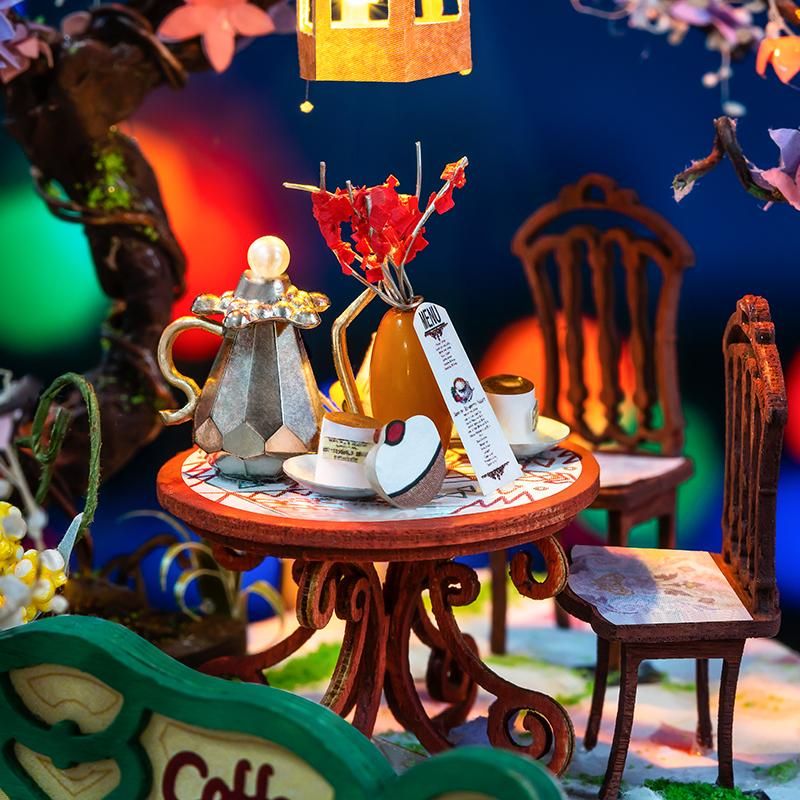  Mô Hình Gỗ 3D Lắp Ráp ROBOTIME Rolife DIY Dollhouse Nhà Tí Hon Quán Cafe Huyền Diệu (Magical Cafe) DS004 - WP216 
