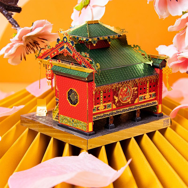  Mô Hình Kim Loại Lắp Ráp 3D MU Vạn Niên Lầu (78 mảnh, Không LED, Chinese Opera Stage) YM-N079-B – MP609 