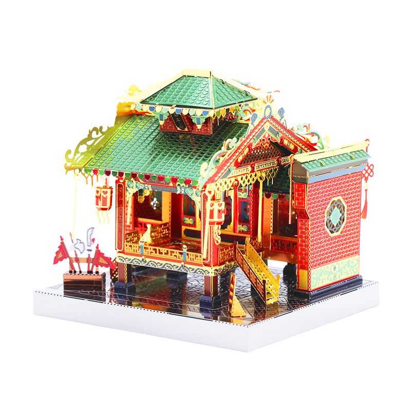  Mô Hình Kim Loại Lắp Ráp 3D MU Vạn Niên Lầu (78 mảnh, Không LED, Chinese Opera Stage) YM-N079-B – MP609 