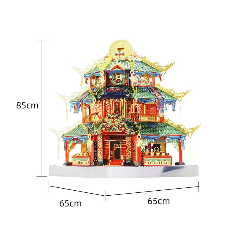  Mô Hình Kim Loại Lắp Ráp 3D MU Trân Bảo Cát (84 mảnh, Không LED, Tower of Treasure) YM-N079-C – MP736 