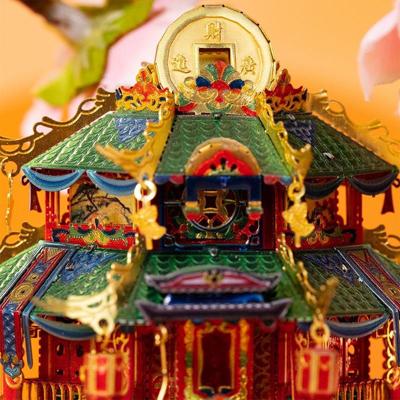  Mô Hình Kim Loại Lắp Ráp 3D MU Trân Bảo Cát (84 mảnh, Không LED, Tower of Treasure) YM-N079-C – MP736 