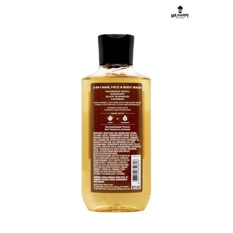  Sữa Tắm - Gội - Sữa Rửa Mặt 3in1 Bath & Body Works Mahogany Teakwood Men’s Collection 295ml 