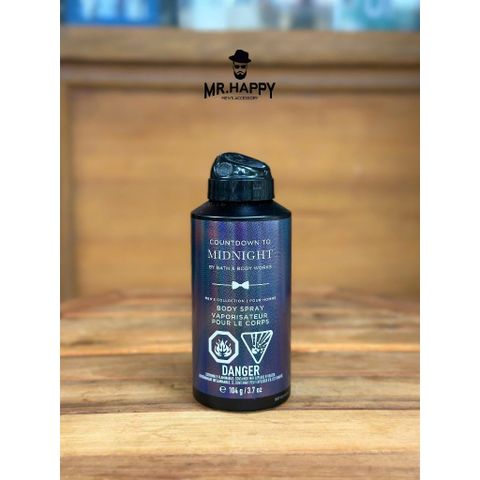  Xịt khử mùi toàn thân nam Midnight - Bath and Body Works 104g 
