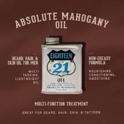  Dầu dưỡng râu, tóc và da 18.21 Man Made Absolute Mahogany Beard, Hair and Skin Oil 60 ml 