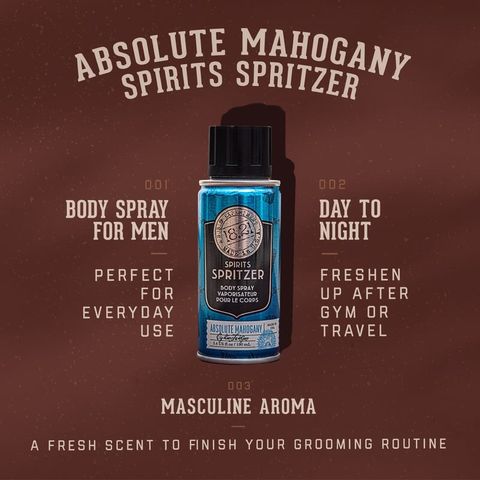  XỊT KHỬ MÙI TOÀN THÂN 18.21 MAN MADE SPIRITS SPRITZER BODY SPRAY ABSOLUTE MAHOGANY 