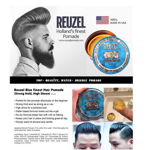  Sáp vuốt tóc Reuzel Blue Pomade 95g 